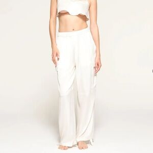 SKIMS BRIDAL SILK CARGO PANT | MARBLE